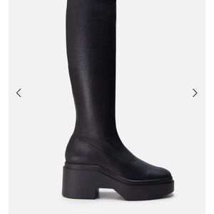 Robert Clergerie Nova Suede Stretch Black Platform Boots